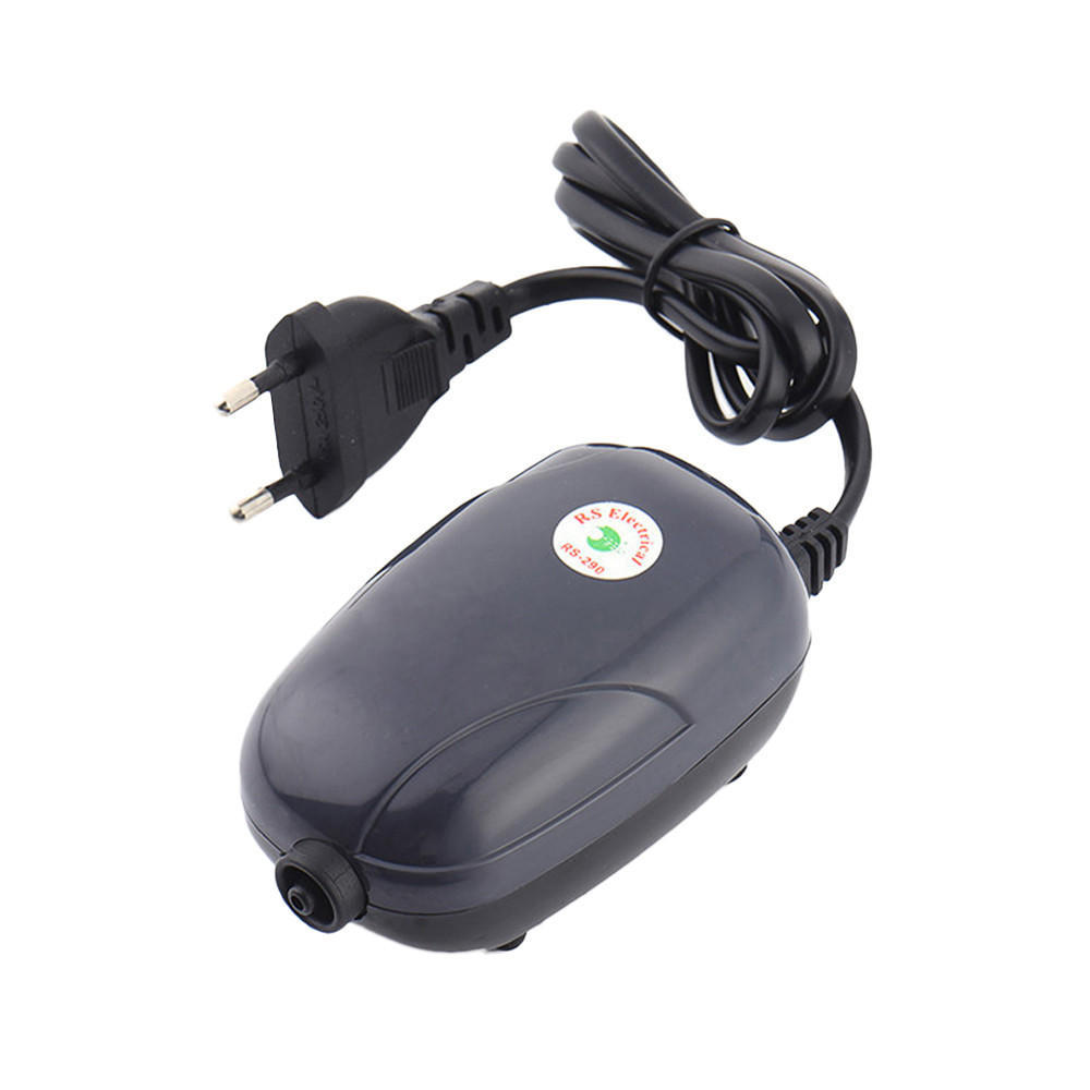 Neu 3W Energie Effiziente Aquarium Sauerstoff Aquarium Super Silent s schwarz