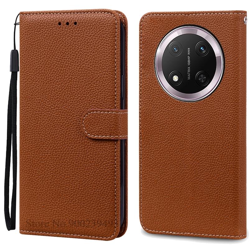 Für Honor Magic 7 Lite Hülle Brieftasche Leder Klapphülle Für Honor Magic7 Lite 5G Hülle Handy Coque Für Honor Magic 7 Lite Hülle Etui Honor Magic 7 Lite braun