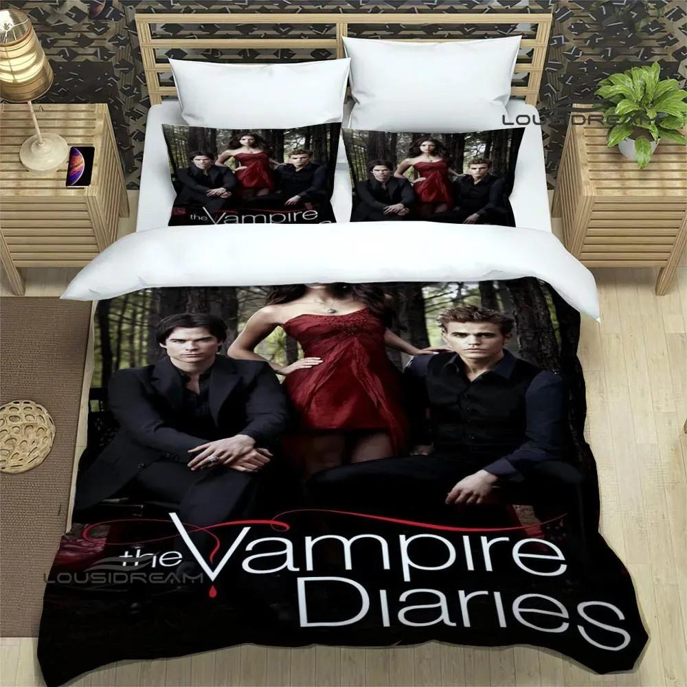 The Vampire Diaries Damon Salvatore Bettwäsche-Sets exquisites Bettwaren-Set Bettbezug Bettdecke Bettwäsche Geburtstagsgeschenk 150*200cm 3pcs