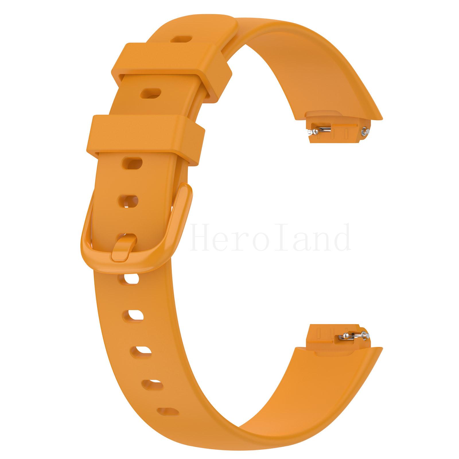 Armband für Fitbit inspire 3 Aktivitätstracker Smartwatch Band Armband Silikon Sport Armband Zubehör +3D-Folie neu S Size gelb