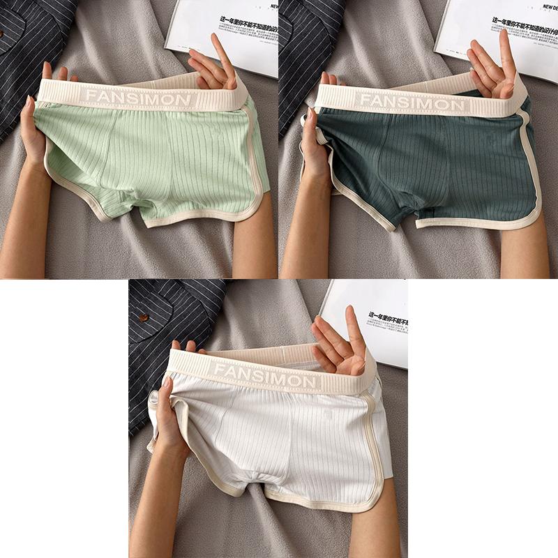 Boxer Herren Unterwäsche Gestreift Reine Baumwolle Atmungsaktiv Boxershorts Herrenmode Boxershorts XL