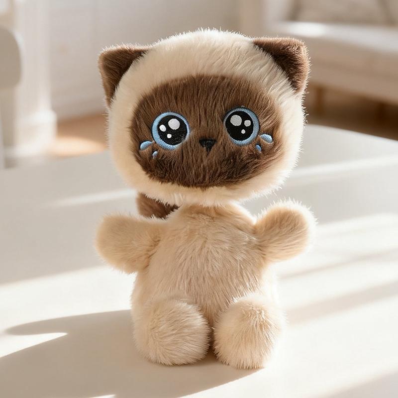 20cm Wackelkopf Serie Plüschtier Kaliko Katze Siamkatze Schwarze Katze Puppe Weiches Kuscheltier Auto Dekoration Kinderspielzeug 20cm