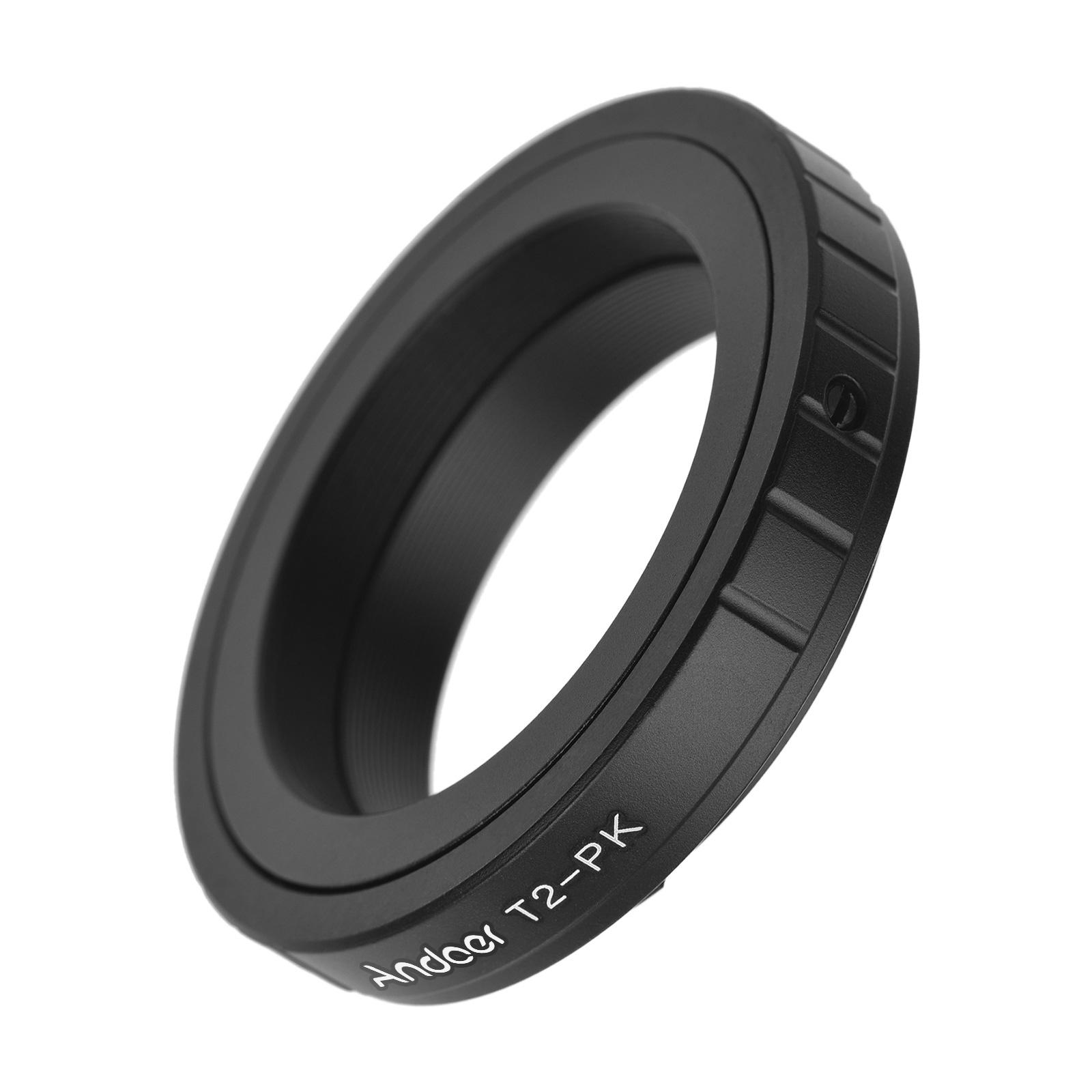 Andoer T2-PK Metall Objektiv Mount Adapter Ring T/T2 Mount Objektiv Adapter Ersatz für Pentax schwarz