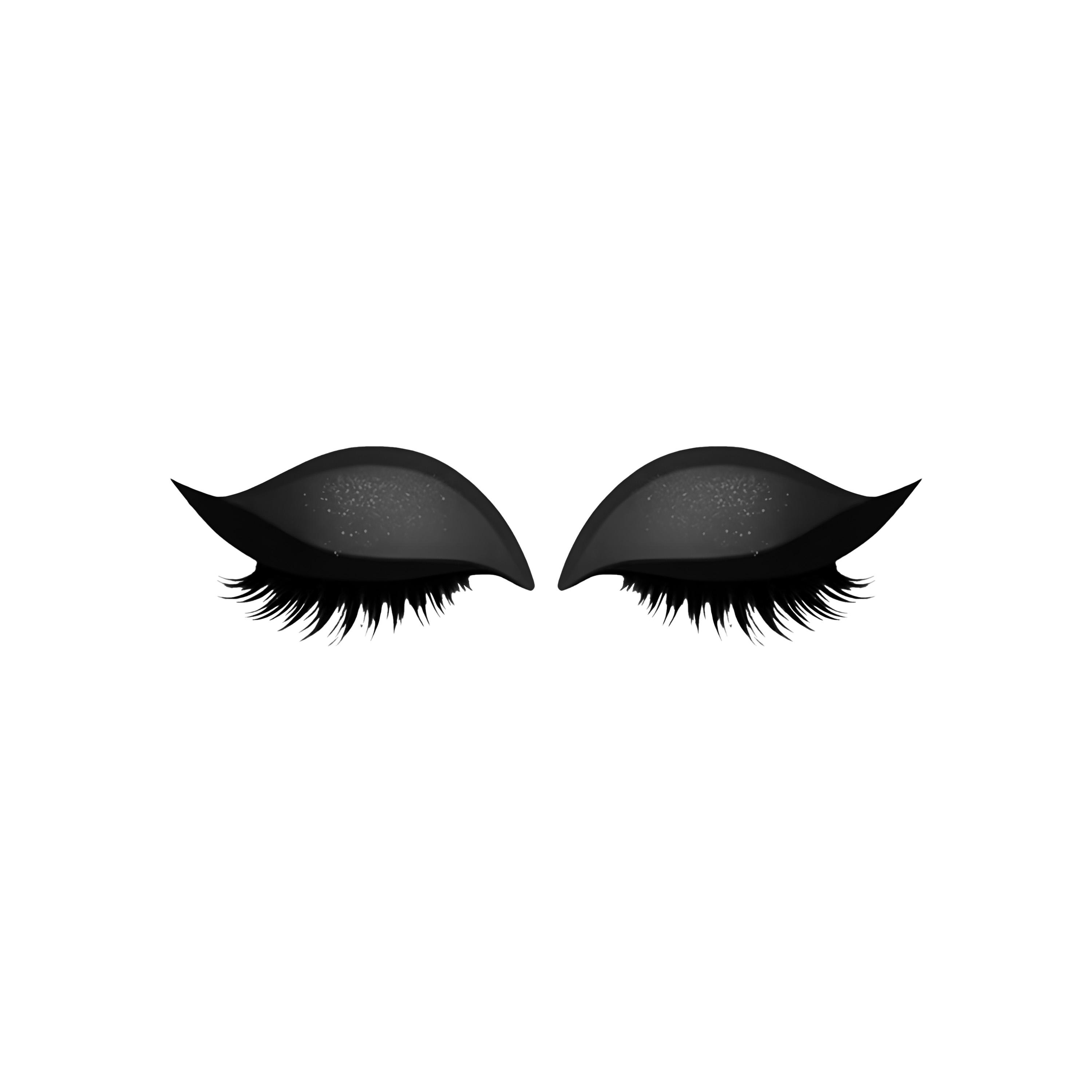 Lidschatten-Wimpern-Patch, Lidschatten-Wimpern-Make-up-Aufkleber, Bunter Schönheits-Mode-Lidstrich-Aufkleber, 2-in-1 Wiederverwendbare Augen-Make-up-Aufkleber One Size schwarz