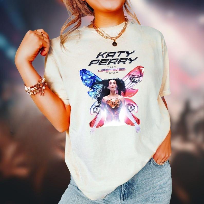 2026 Sommer Mode Trendig Katy Perry das Lifetime Tour Shirt, Katy Perry T-Shirt, Katy Perry Fan Geschenk, Katy Perry Merchandise, Katy Perry Grafikshirt XXXL
