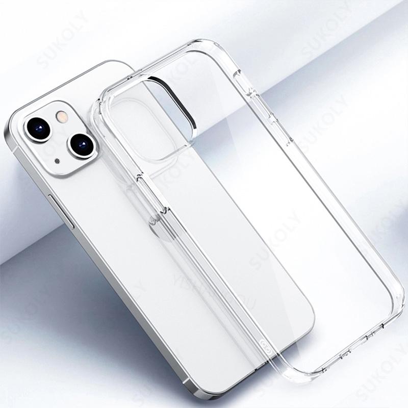 Ultra Dünne Klare Handyhülle Für iPhone 16 Pro Max 15 14 Pro 13 12 Hülle Silikon Rückseite Für iPhone XS Max X 8 7 6s Plus SE 2020 XR Hülle iPhone 11 Pro MAX reinfarbig