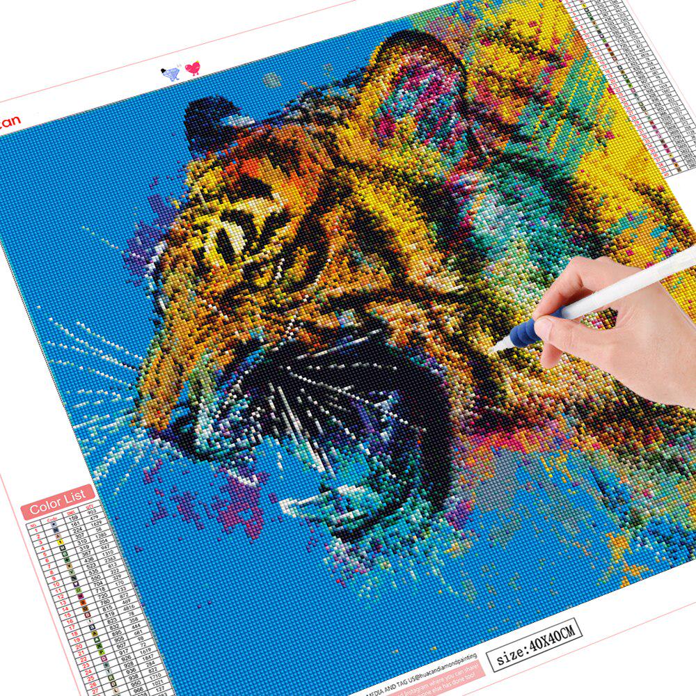 Diamant Painting Voll Quadrat Neuankunft Tiger Diamant Stickerei Kreuzstich Tier Handgemachtes Geschenk Full Round 30x30CM