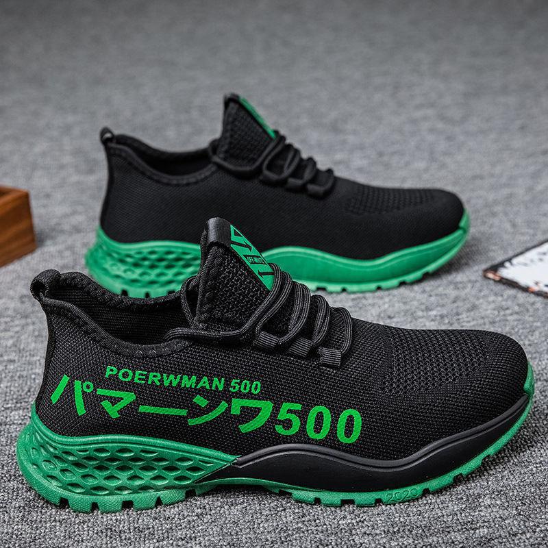Mode Herren Sneakers Atmungsaktives Mesh Sport Laufschuhe Herrenschuhe Trend Tennis Männliche Sneakers Leichte Casual Walking Plateauschuhe 44 schwarz