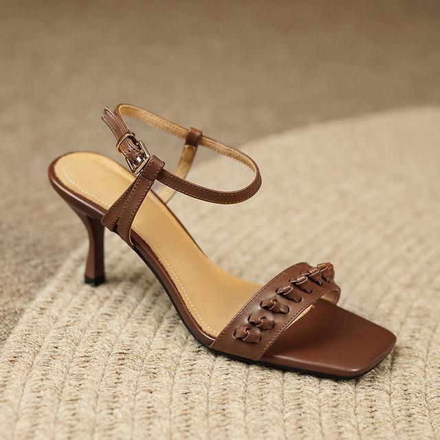Damenschuhe Damen Sandalen Pumps Sommersandalen Zehenfrei Hohe Absätze Fersenriemen Damenschuhe Partyschuhe Sandalen Damen 40 braun