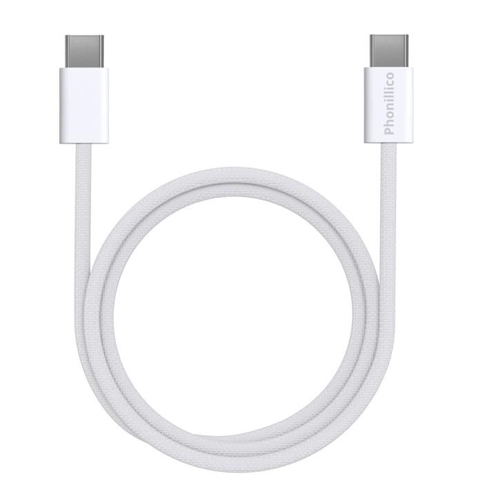 USB-C auf USB-C Kabel für Airpods 4 / Airpods Pro 2 / Airpods Max (2024) - Geflochtenes Nylonkabel 1 Meter Phonillico®