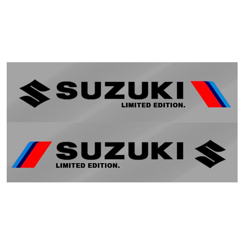 2 Stück Auto Karosserie Dekorationsaufkleber Tür Personalisierte Sportliche Aufkleber Für Suzuki Jimny GW250 Samurai Vitara Swift Baleno SX4 Ignis Alto Splash Swace schwarz