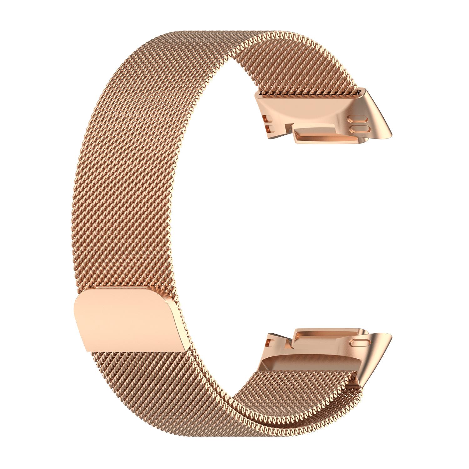 Milanaise-Schlaufe Für Fitbit Charge 6 5 Bandersatz Charge6 Armband Edelstahl Magnetarmband fitbit charge 5 Armband Fitbit Charge 6 rose gold