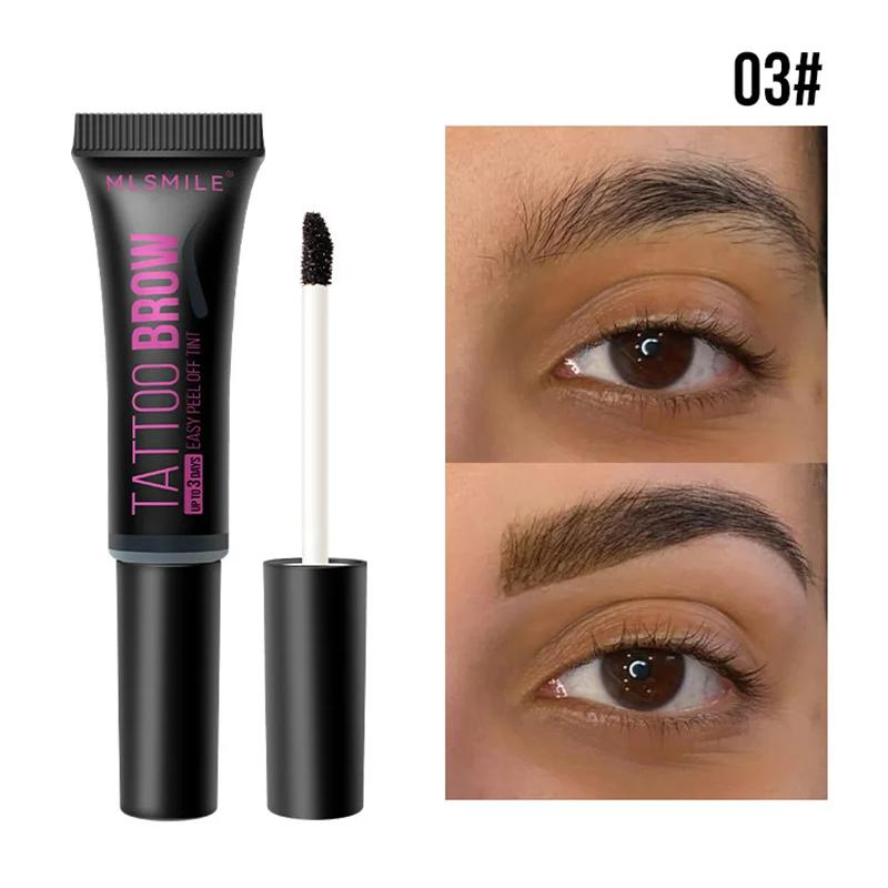 Reißendes Augenbrauen-Gel-Make-up, semipermanentes, wasserfestes, lang anhaltendes Augenbrauen-Tattoo, Tönung, Peel-Off-Farbstoff, Augenbrauen-Creme, Kosmetik