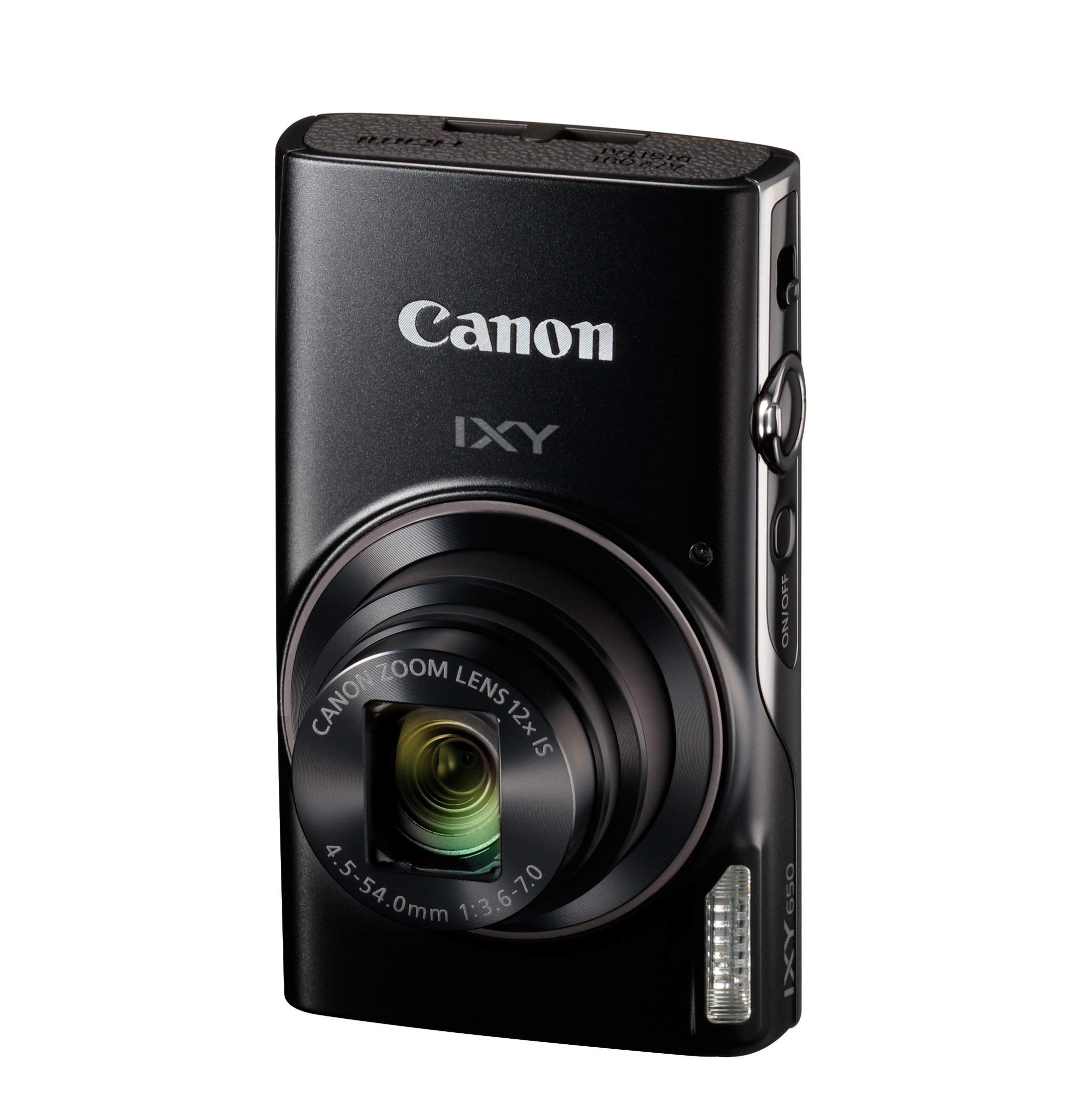 Canon Kompakte Digitalkamera IXY 650 Schwarz 12-facher optischer Zoom Wi-Fi-fähig IXY650BK-A schwarz