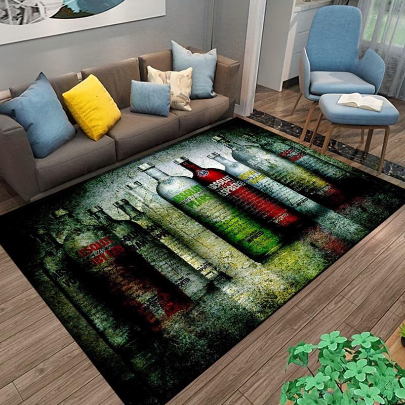 Absolut-Wodka Druckteppich Wohnzimmer Schlafzimmer Teppiche für Foto-Requisite Foto Geburtstagsgeschenk Teppiche für Schlafzimmer Alfombras 150cm x 220cm