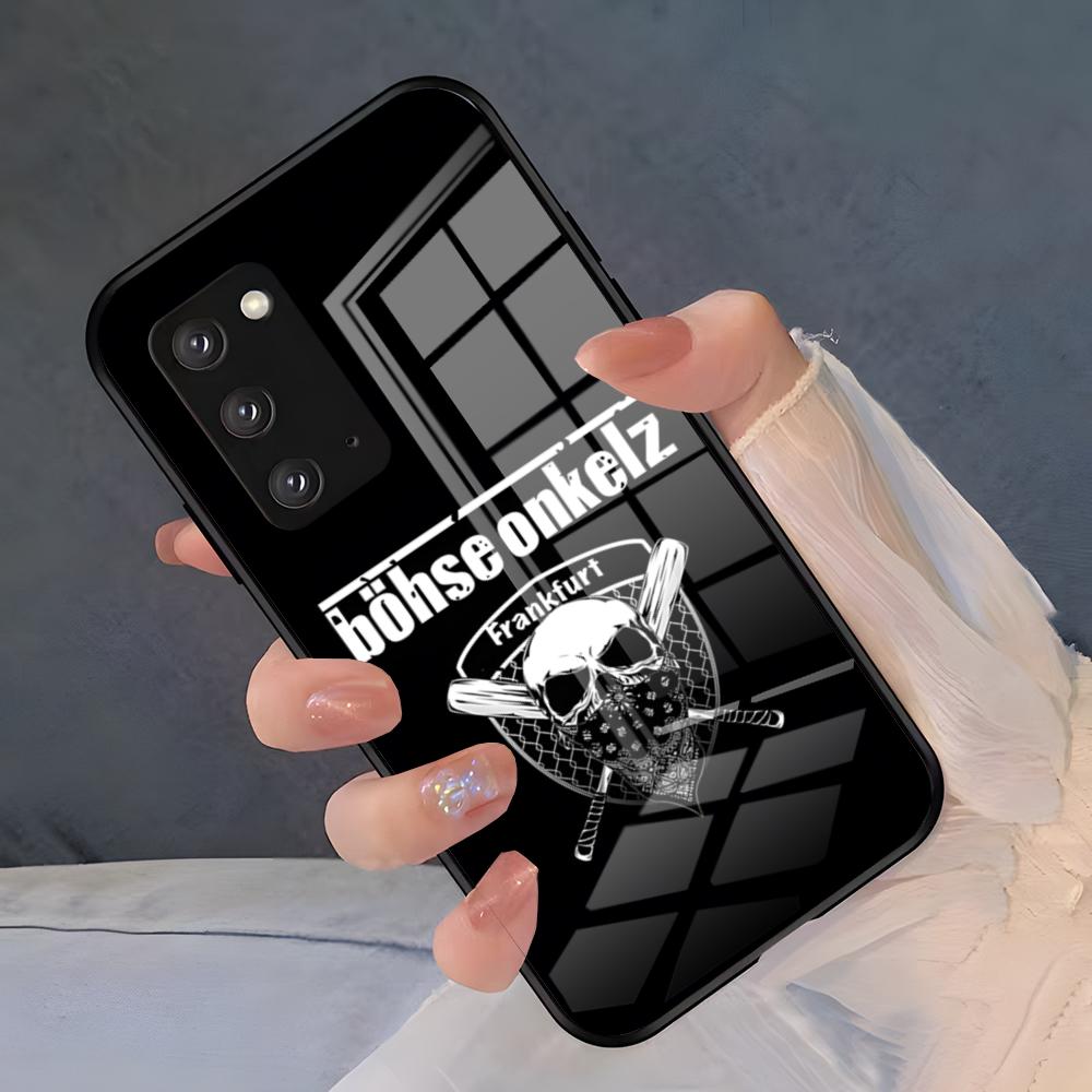 B-Bohse Onkelz Band Handyhülle für Samsung S26, S25 Plus, S20, S20 Plus, S22 Ultra, S23 FE, S21 Plus, S21 Ultra – Glasabdeckung Samsung S21 Plus