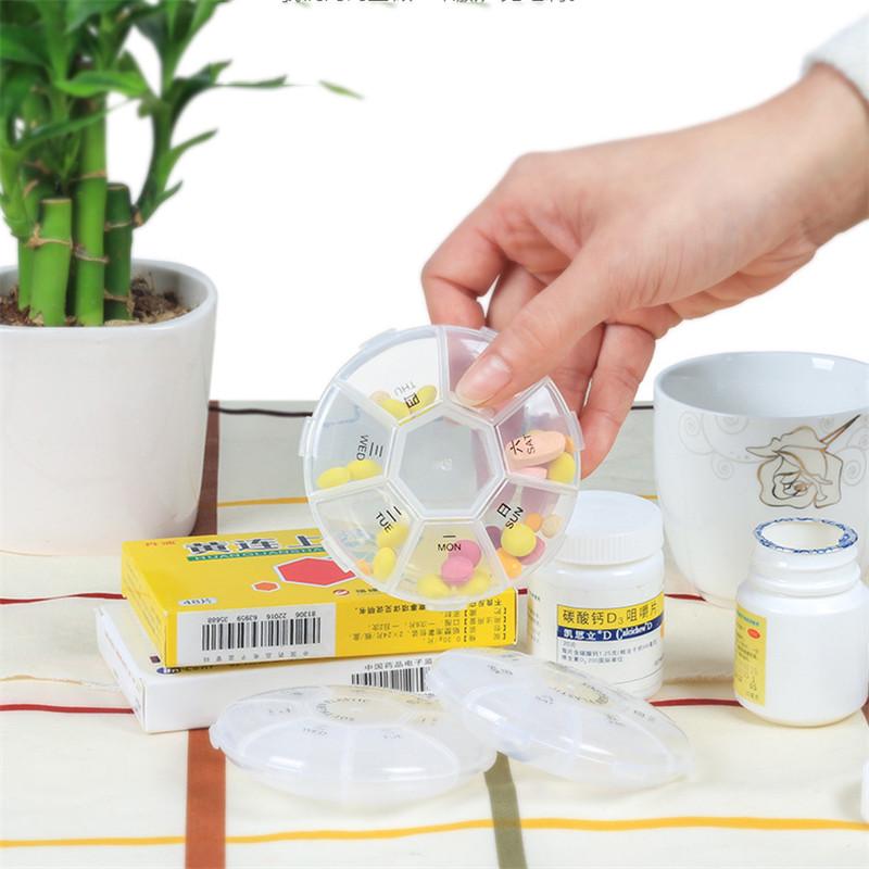 7-Tage-Pillenetui mit Mini-Wochenfach, Ablenkung, sichere Aufbewahrung von Medikamenten, Aufbewahrungsbox für Reisen, Sortieren von Tablets Week