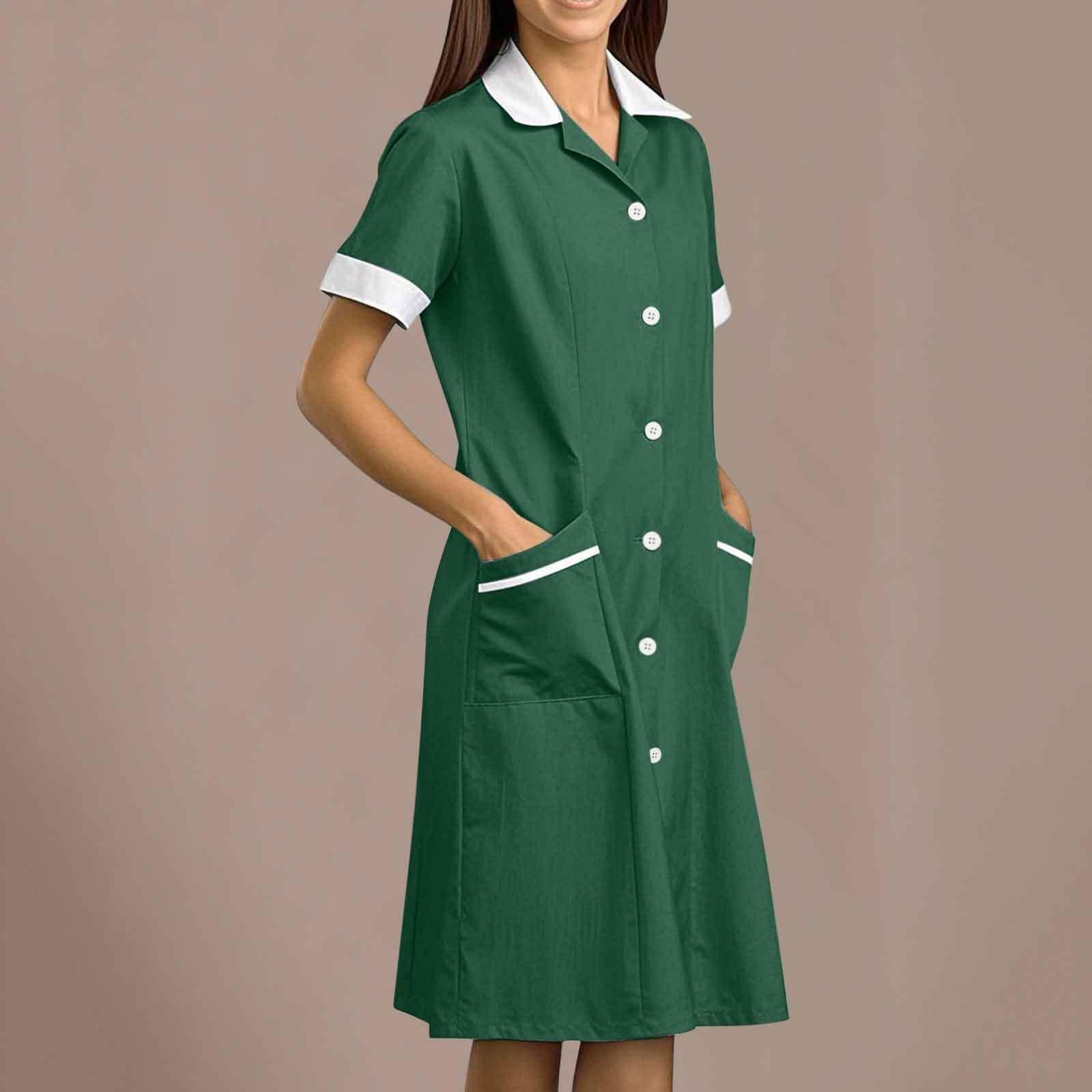 Damen Modische Pharmazeutische Uniform Uniform Lang- und Kurzarm Slim Fit Arbeitskleidung XL blue
