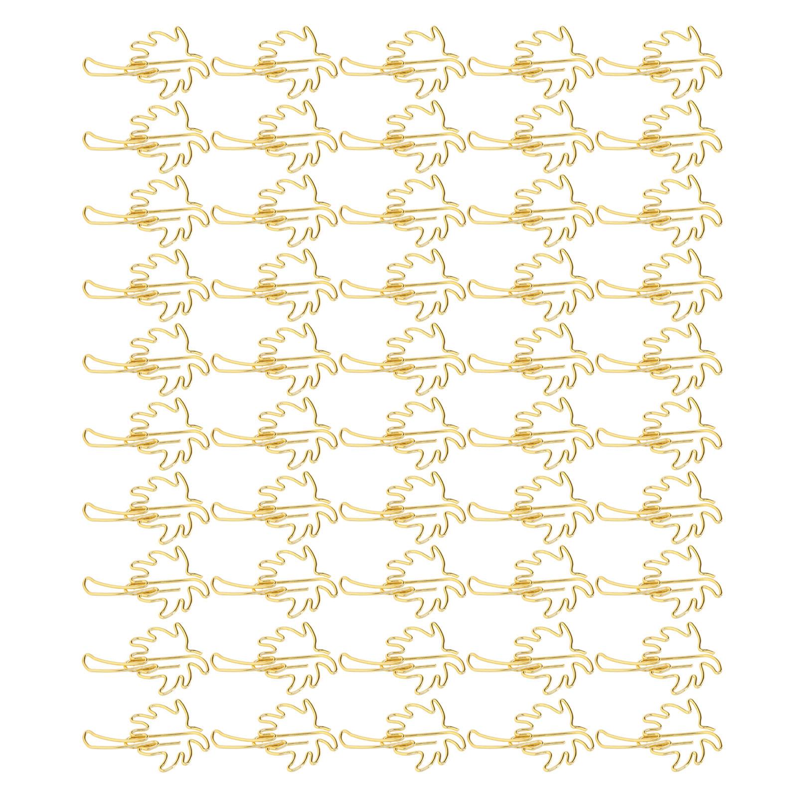 50 Stück Büroklammern Tragbar Mini Niedlich Goldene Kokospalmenform Büroklammern Aktenklassifizierung