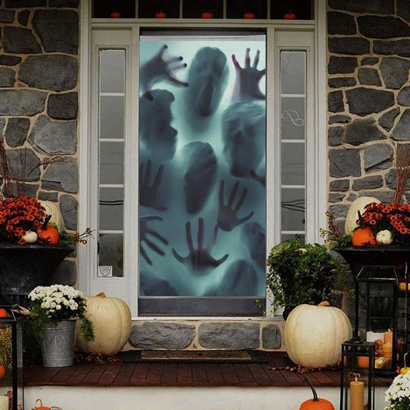 Neue Horror Glasfensteraufkleber Halloween Aufkleber Deko Horror Geisterhaus Glasaufkleber für Requisiten Festival Party