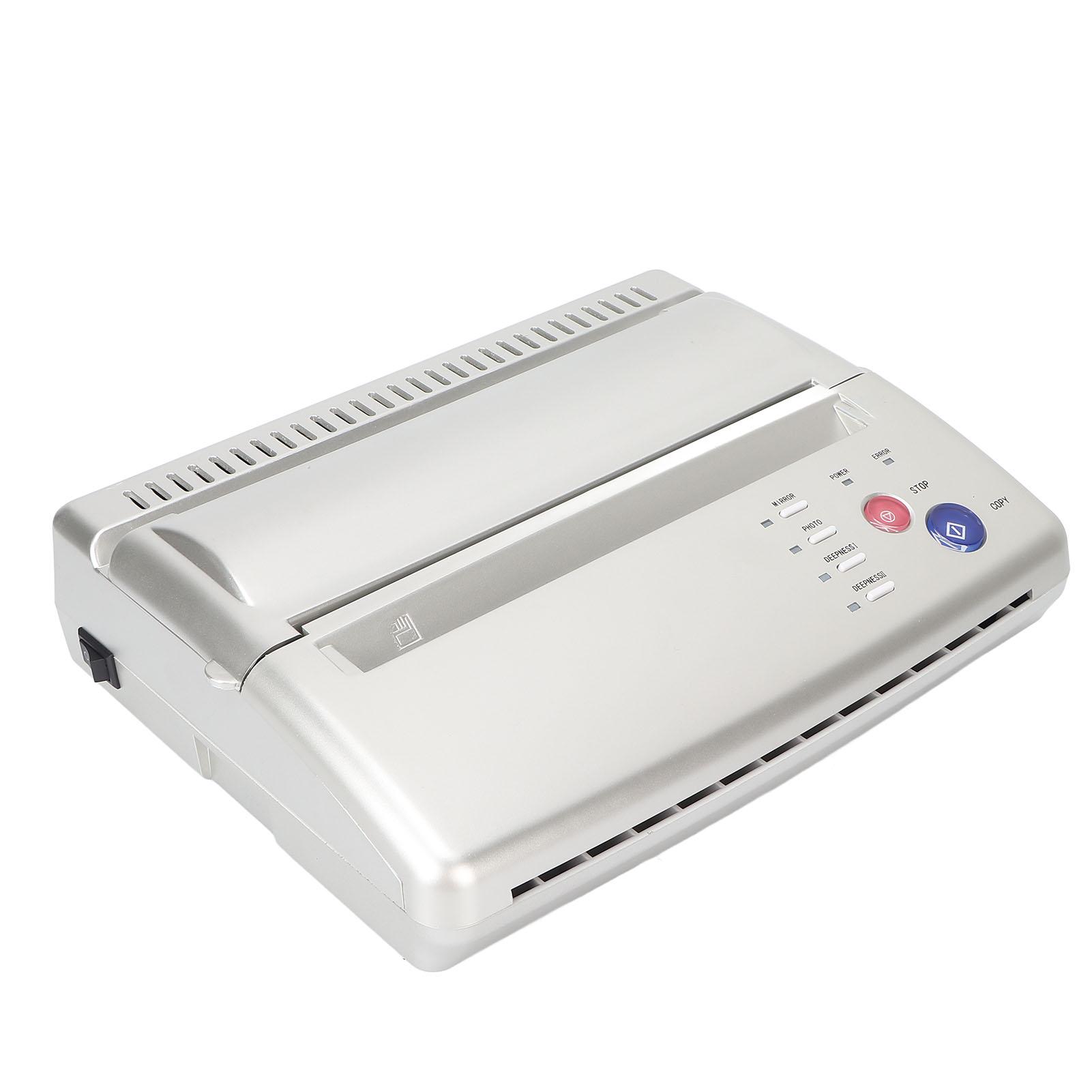 Tattoo Schablonen Transfermaschine Tattoo Transferpapier Thermischer Tattoo Muster Kopierer Drucker Silber EU Plug