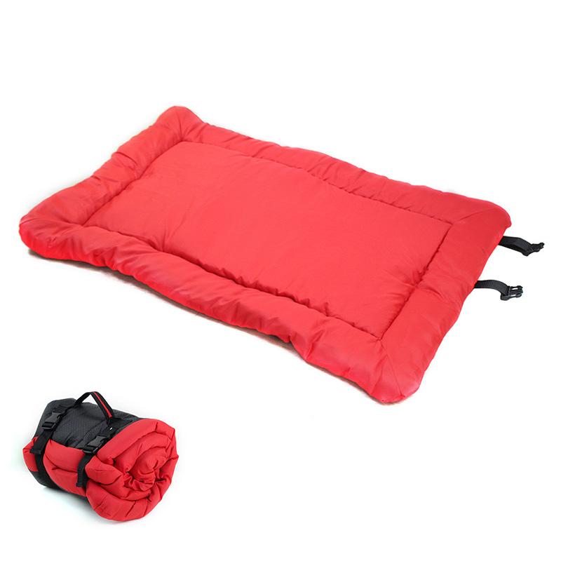 Wasserdichte Hundebettdecke für den Außenbereich, faltbare Picknick-Hundematte, Autositz für kleine, mittelgroße und große Hunde, tragbare Haustierunterlage für Camping und Reisen 90*60CM rot