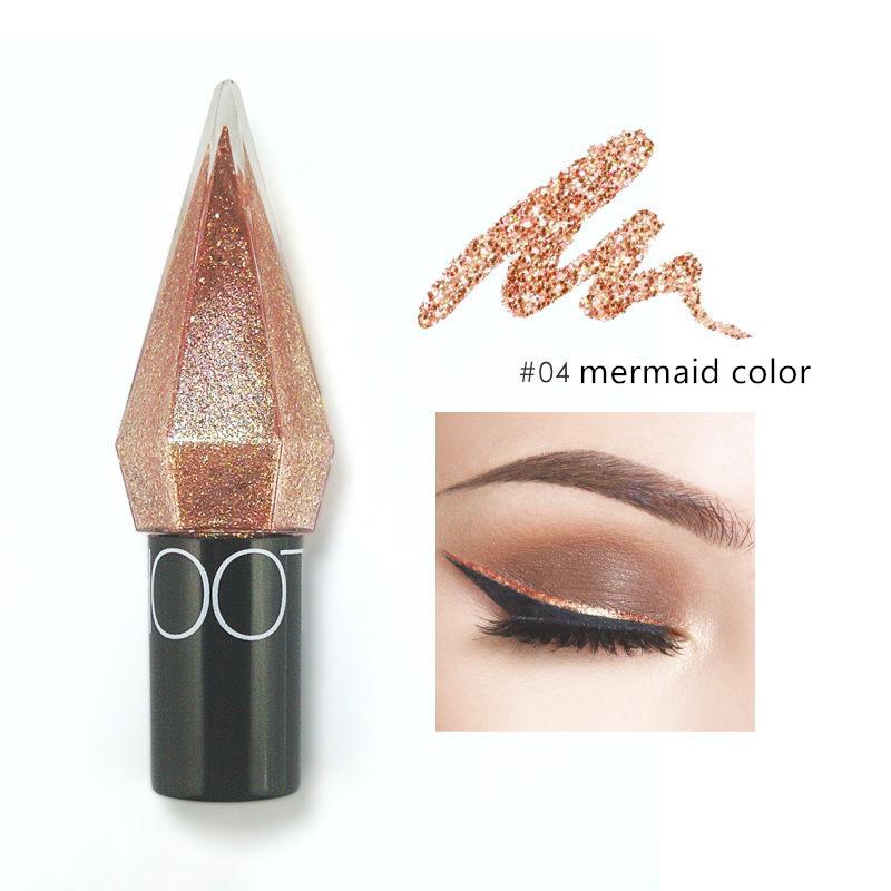 Diamant glänzende Eyeliner Lidschatten wasserdicht Silber Rose Gold Farbe Glitzer Pailletten Eyeliner Lidschatten Make-up Schönheit Kosmetik