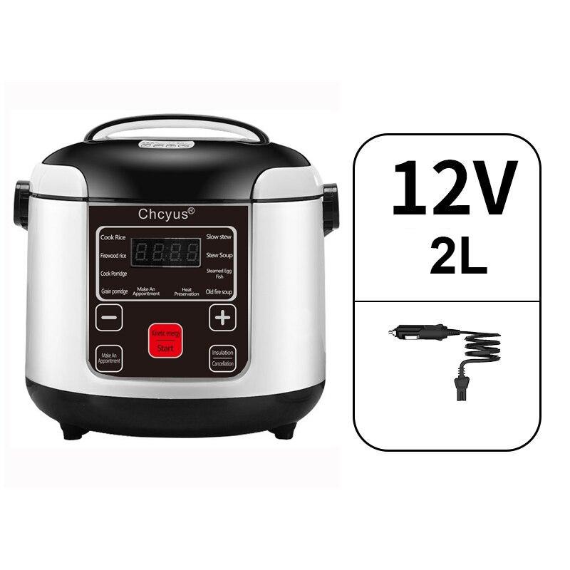 12V 24V Mini Reiskocher Auto Lkw Suppe Brei Kochmaschine Dampfgarer Elektrische Heizung Lunchbox Mahlzeit heizung Wärmer 2L