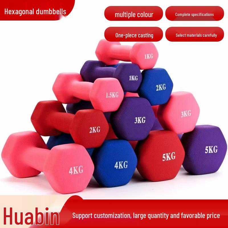 Kunststoffbeschichtete Hanteln für Heim- und kommerzielles Fitness - Geeignet für Yoga, Übungen, Männer & Frauen 10kg violett