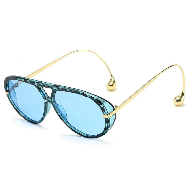 Luxusmarke Designer Übergroße Piloten Sonnenbrille Damen Für Herren Beliebte Vintage Sonnenbrille Punk Doppelsteg Brille As The Picture