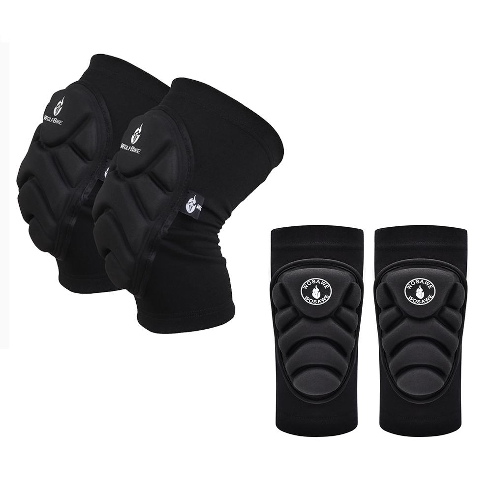 Knie- und Ellenbogenschützer-Set, BMX, MTB, Fahrrad, Radfahren, Schutzausrüstung, Roller, Skaten, Snowboard XL schwarz