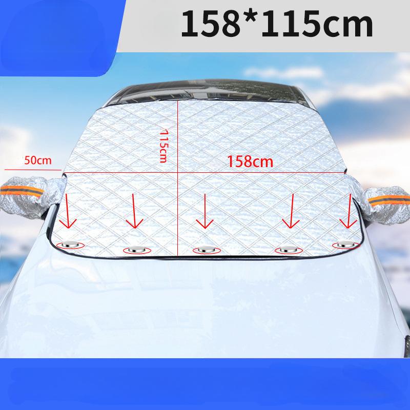 Windschutzscheibenabdeckung, Auto-Schneeabdeckung, Auto-Windschutzscheiben-Abdeckung, Schneeschutz, Eis blockiert, Frontscheibenschutz, Außen-Auto-Zubehör 158*115cm