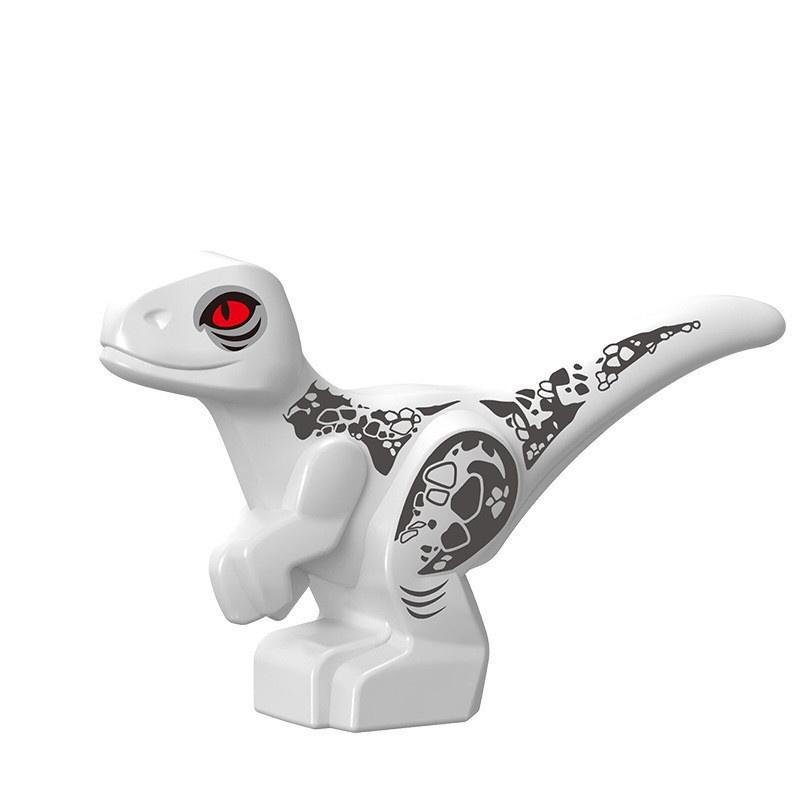 9 Farbe 2CM Mini Baby Dinosaurier Bausteine Spielzeug Ziegel Figuren Spielzeug Kinder Geburtstag Weihnachtsgeschenk 5pcs weiß