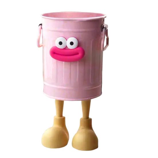 Cartoon-Stiftehalter, rund, vertikal, für Büro, Zuhause, Arbeitszimmer, Schreibtisch-Zubehör, Aufbewahrungs-Organizer für Stifte, Radiergummis, Buntstifte 1 pcs rosa