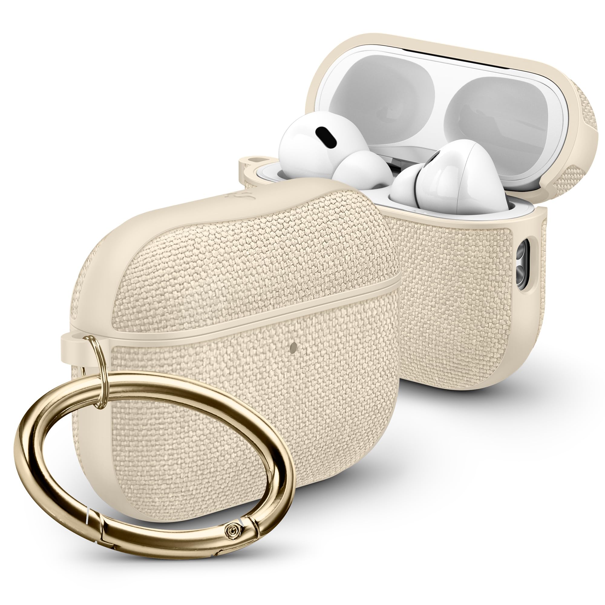 Spigen AirPods Pro 3 AirPods Pro 3. Generation Nylon Kabelloses Laden Karabiner Urban ACS11194 Hülle, Abdeckung, Stoff, Kratzfest, Kompatibel,