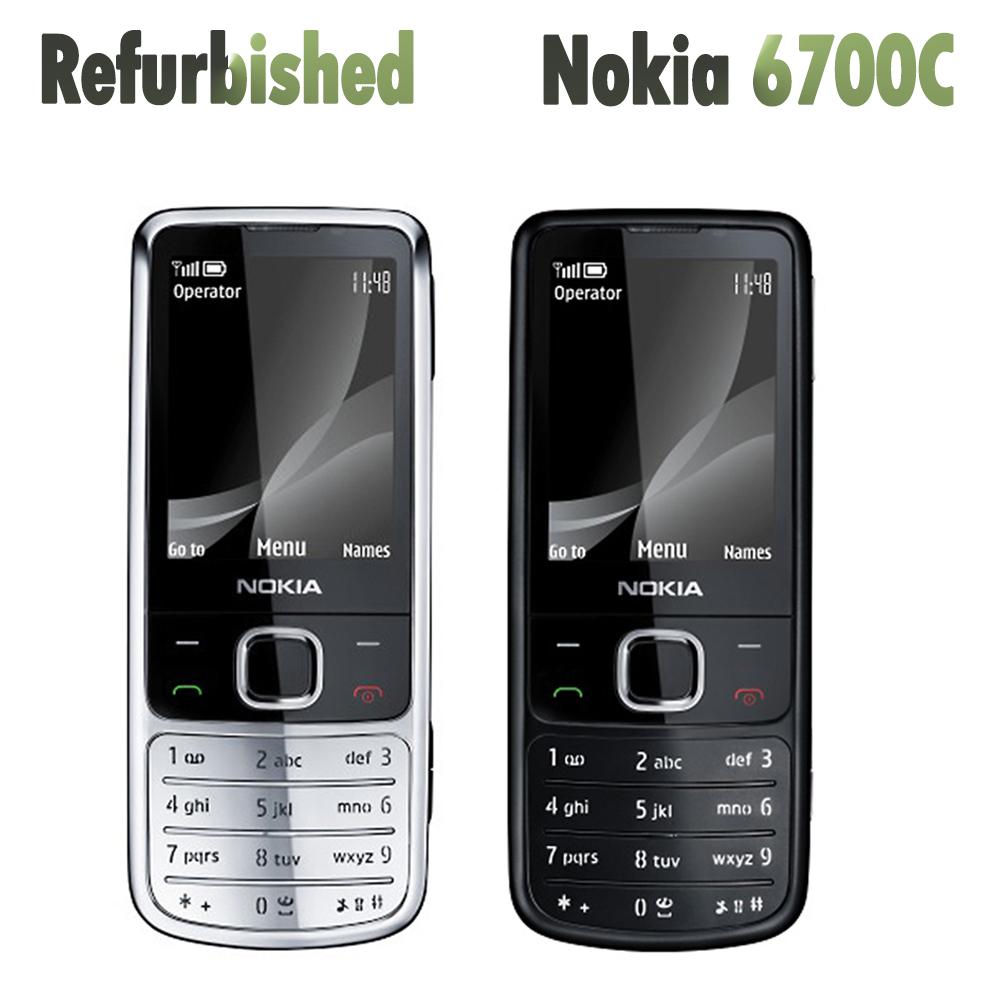 Generalüberholtes Nokia Original Nokia 6700 Classic GMS 3G Mobiltelefon mit 1 SIM 1 battery 1 charger silber