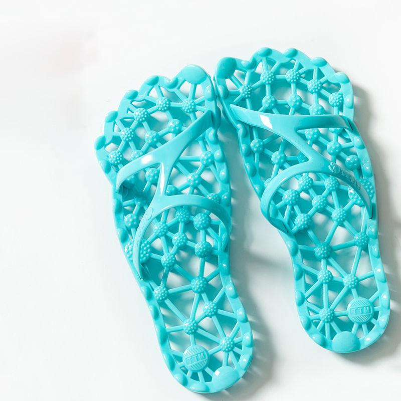 Hollow Home Undichte Bademassage-Hausschuhe, Sandalen und Hausschuhe, Damen-Fußmassage-Hausschuhe, harter Boden, schmerzlose kleine Massage 39-40