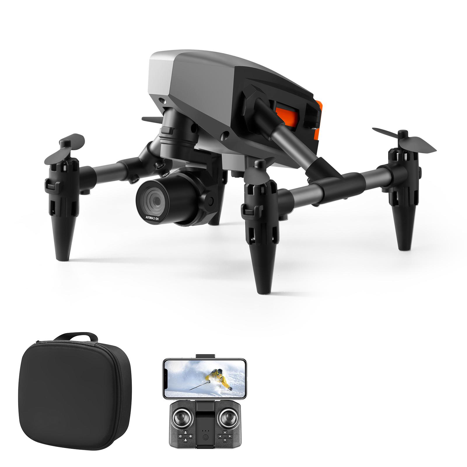 Ferngesteuerte Drohne mit Dual-Kamera, 4K-optischer Fluss, Schwebeflug, Start- und Landefernbedienung mit einem Klick 1 battery schwarz