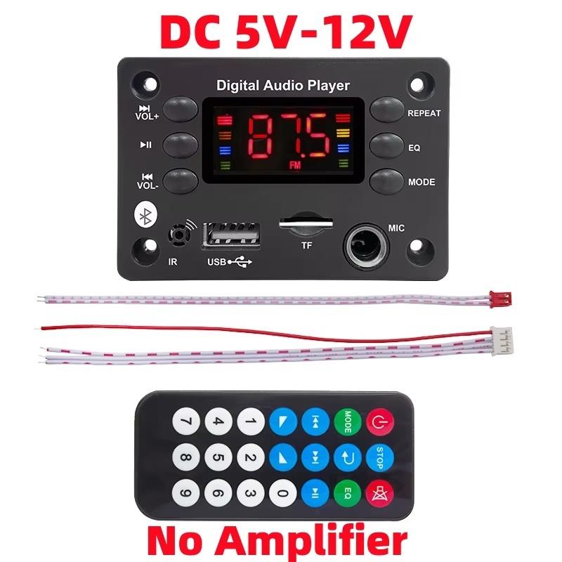 DC 5V-12V Bluetooth 5.0 MP3 WMA WAV APE Decoder Board Auto Freisprech-Audiomodule Mikrofon USB TF FM Radio MP3 Musik Player Lautsprecher No Amp DC 5V-12V