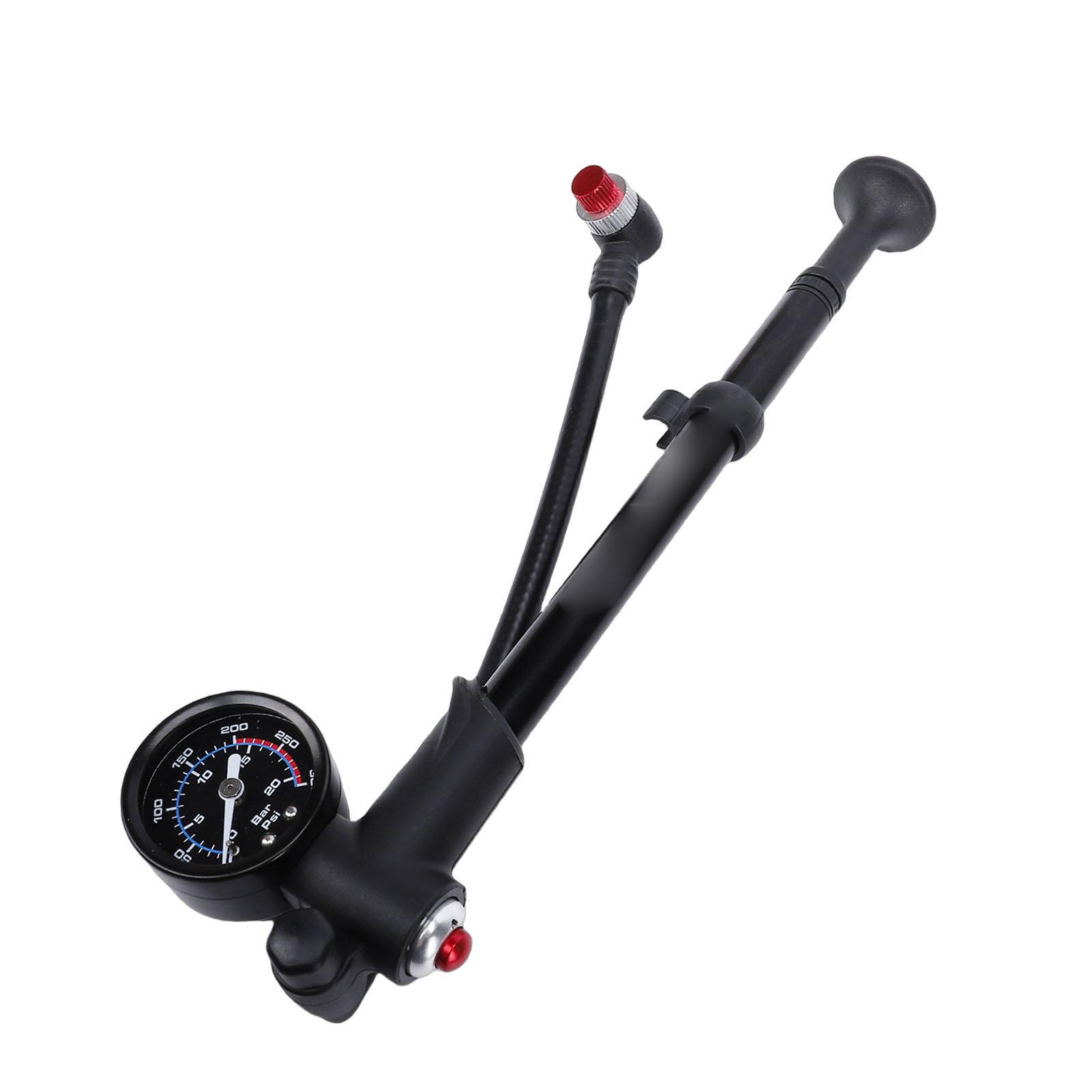 Mountainbike Dämpferpumpe Hochdruck 300 PSI Dämpferpumpe für Federgabel und Hinterradfederung Dämpfer