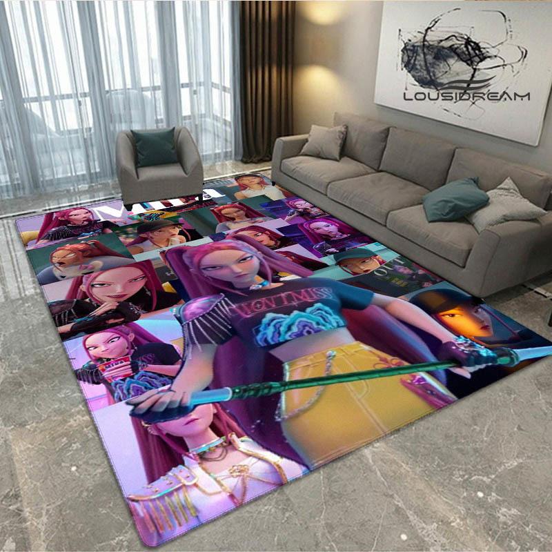 KPop Dämonenjäger Teppich rutschfester Teppich Außen Teppiche Bereichsteppich Haus Schlafzimmer Dekor Teppich für Schlafzimmer Geburtstagsgeschenk 120x160cm