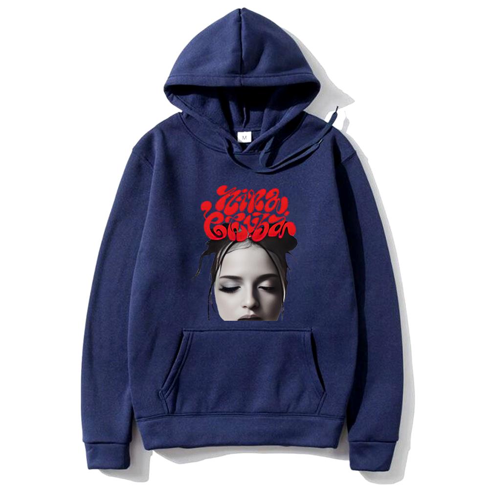 Nina Chuba 2025 Mode Bedruckter Hoodie Herren Damen Bekleidung Hip Hop Streetwear Fleece Pullover Langarm Vintage Sweatshirt XL blue