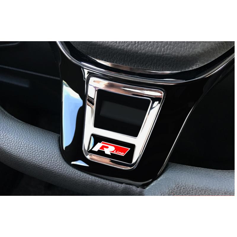 Auto Lenkrad Trim R Linie Emblem Aufkleber für Golf 7 7,5 Mk7 Arteon Jetta Tiguan Passat B8 Red Rline label