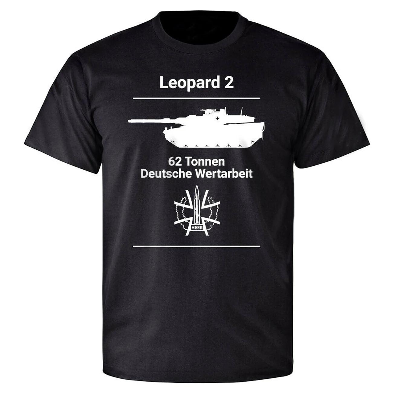 Leopard 2 Panzer 62 Tonnen Deutsche Wertarbeit Leo 2A7 Panzer T-Shirt L schwarz