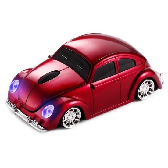 Cartoon Mini Auto Drahtlose Maus Ergonomie Gemütlicher Griff 1000 DPI Plug-Play Stumm Optische Maus Batteriebetriebene Laptop Tablet Maus Computer Zubehör rot