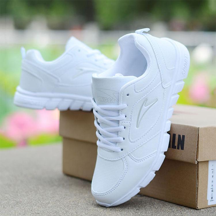 Frühling und Herbst Leder Oberfläche Sneakers wasserdichte Freizeitschuhe weiße Laufschuhe Student modische Schuhe weiße Sneakers Unisex Schuhe Tennis 38