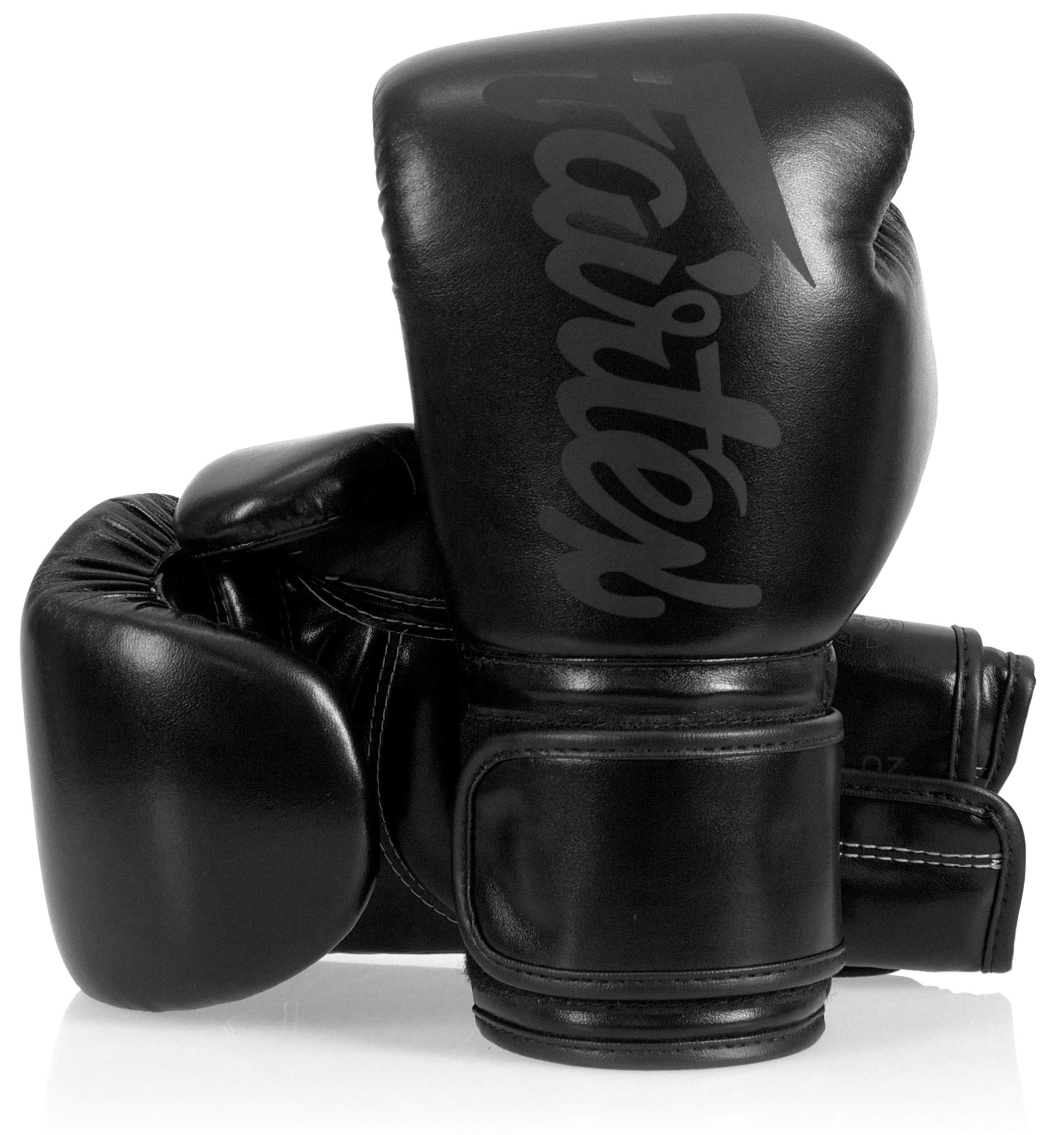 Fairtex BGV14 Mikrofaser Boxhandschuhe für Muay und Kampfsport 14 Schwarz Thai, Boxen, MMA, Kickboxen, Kampfkünste, oz, schwarz