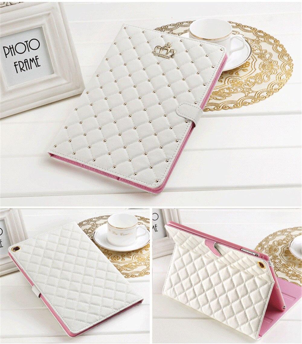 Crown Design Ledertasche für iPad 9,7 2017 2018 Air1 2 10,5 air3 10,2 mini Schutzhülle Tablet Stoßfest ständer Abdeckung Coque ipad 9.7 2017