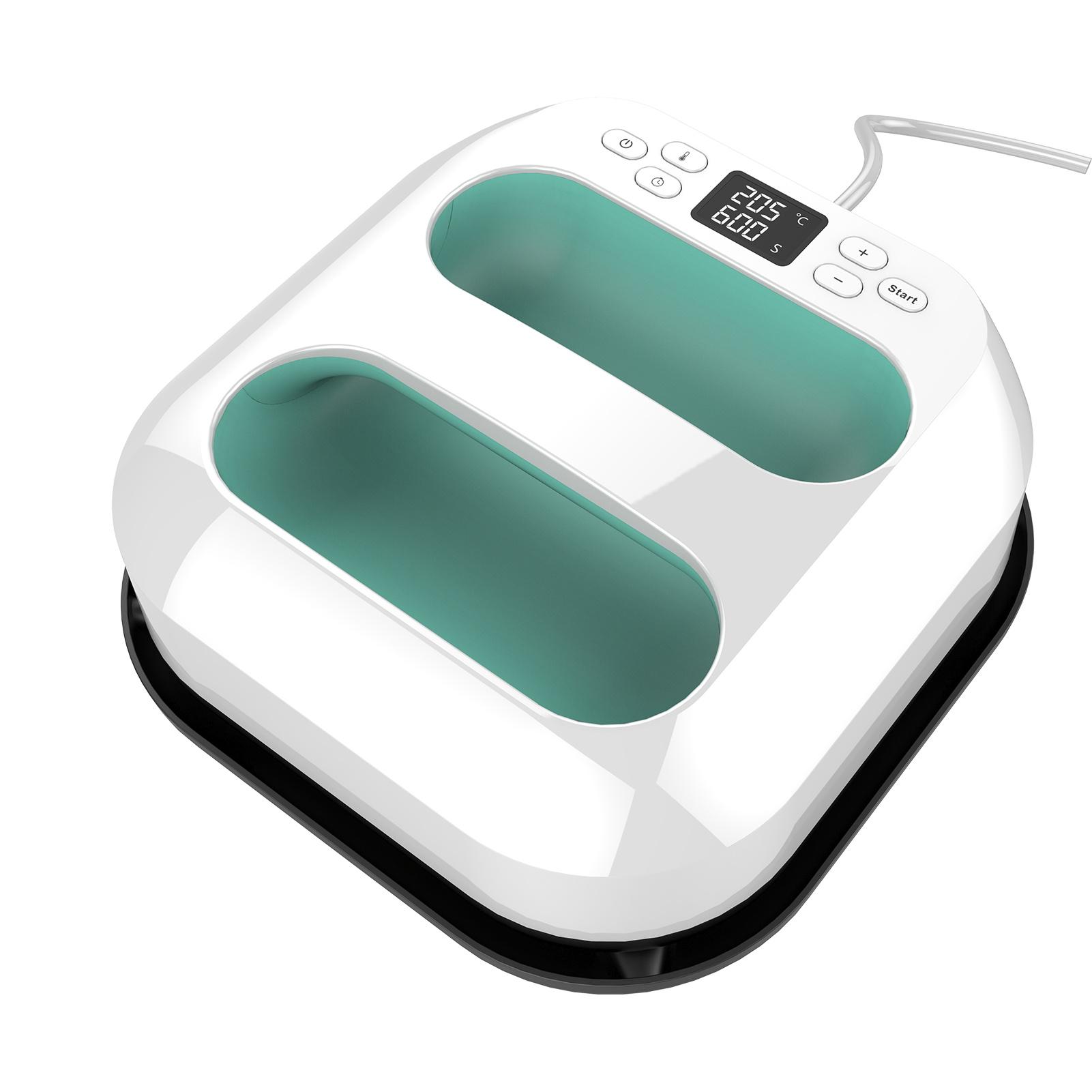 Hand-Heißpressmaschine, 22,9 x 22,9 cm, Eisenpresse, schnelles Aufheizen, einstellbare Temperatur und automatischer Timer GR-AU grün