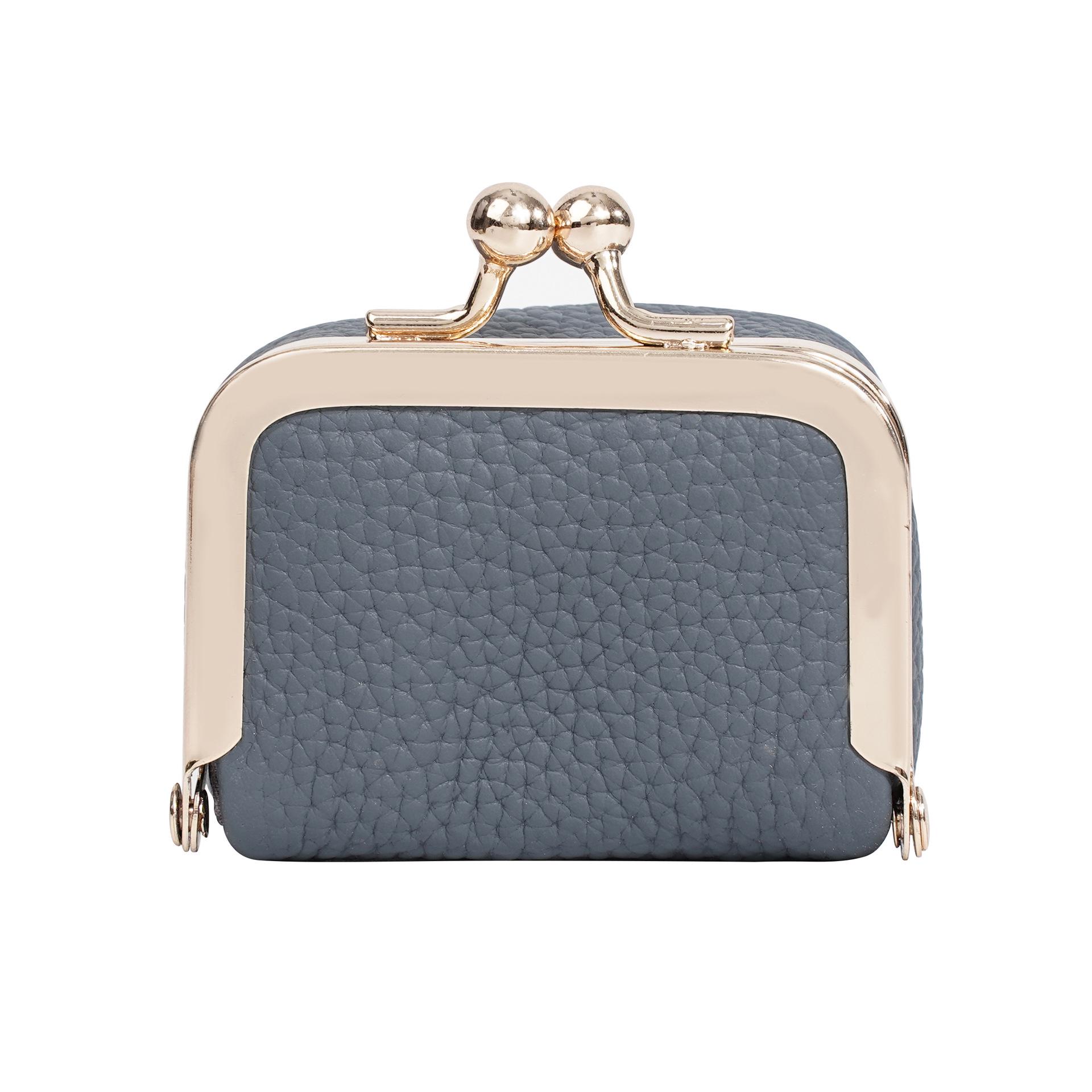 Damen Geldbörse & Schmuckbeutel aus echtem Leder: Kleiner Mini-Halter für Münzen, Ohrringe, Halsketten blau